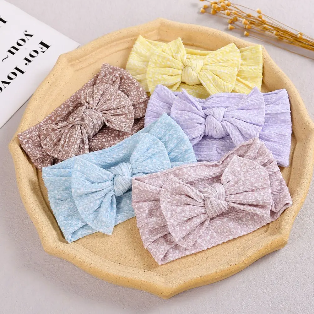 

1PC Cute Dot Soft Nylon Elastic Baby Headband Bows Knotted Newborn Baby Girl Headbands Hair Accessories Girls Hairband
