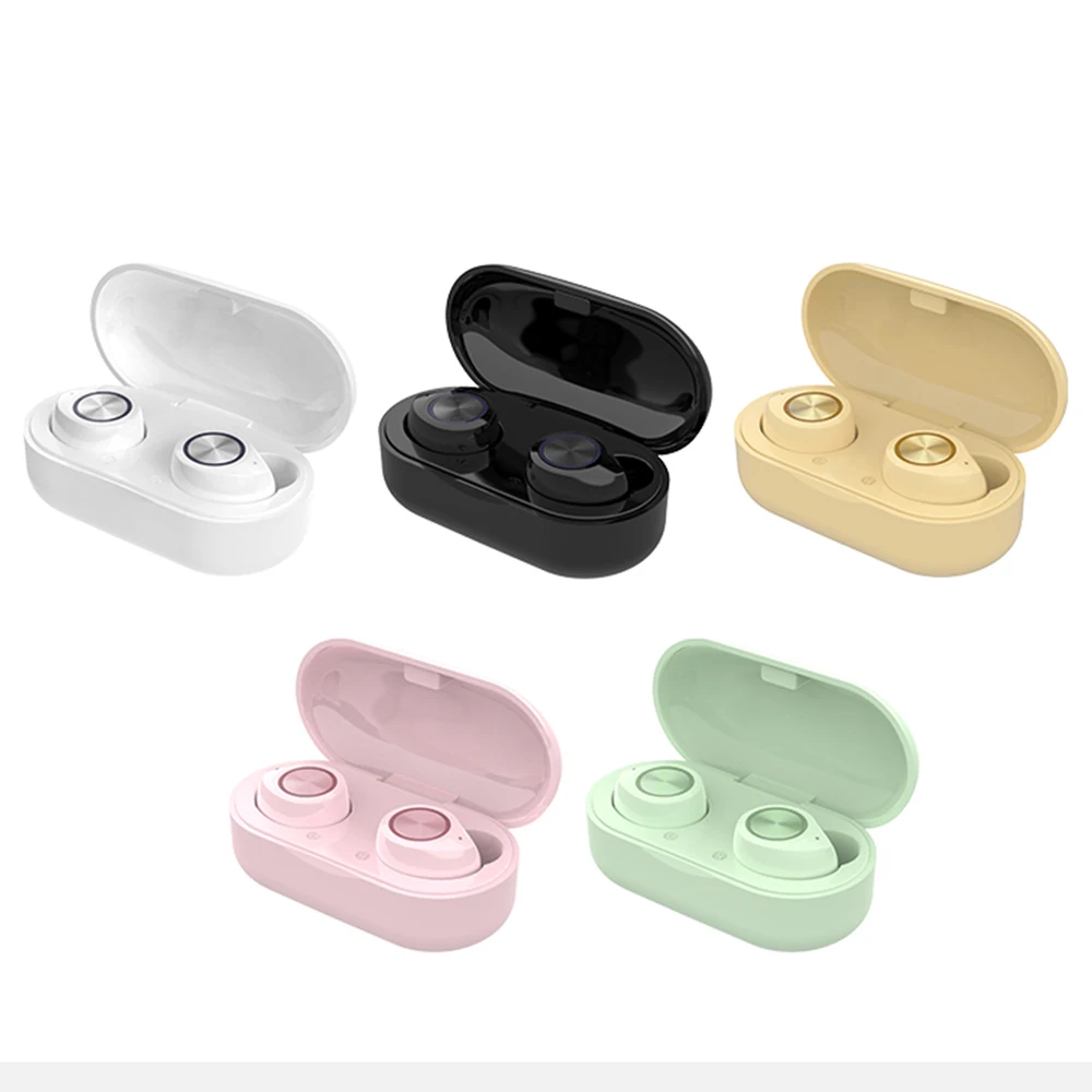TW60 TWS Wireless Earphone Bluetooth 5.0 HiFi Stereo Headset touch control Handsfree mini Earbuds Built-in HD Mic for women girl |