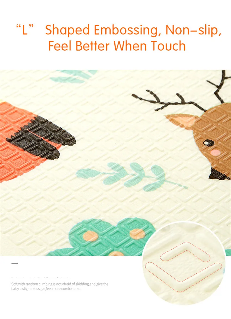 Утолщенный детский двусторонний игровой коврик игрушки Xpe Puzzle BPA Free детский коврик Tapete Infantil детский коврик для ползания складной детский ковер