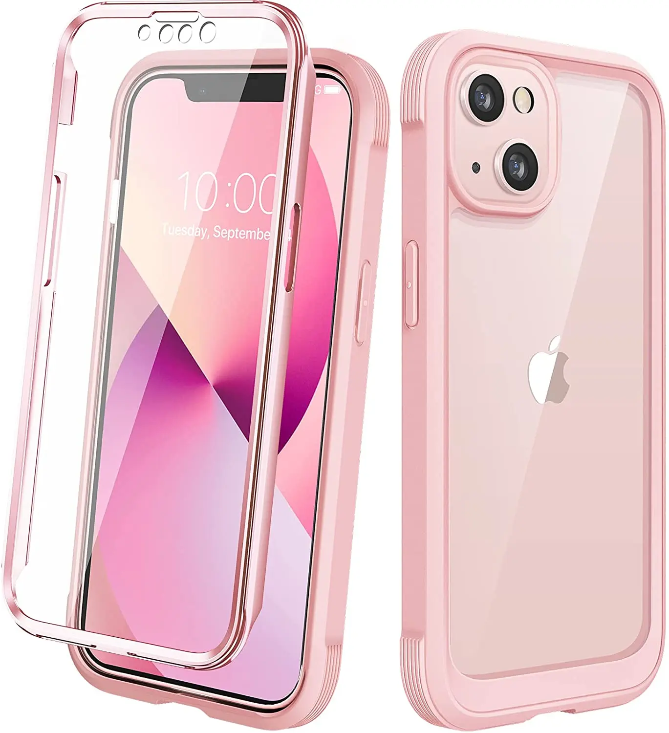 

Diaclara Designed for iPhone 13 Case, Full Body Rugged Case with Built-in Touch Sensitive Anti-Scratch Screen Protector, Soft