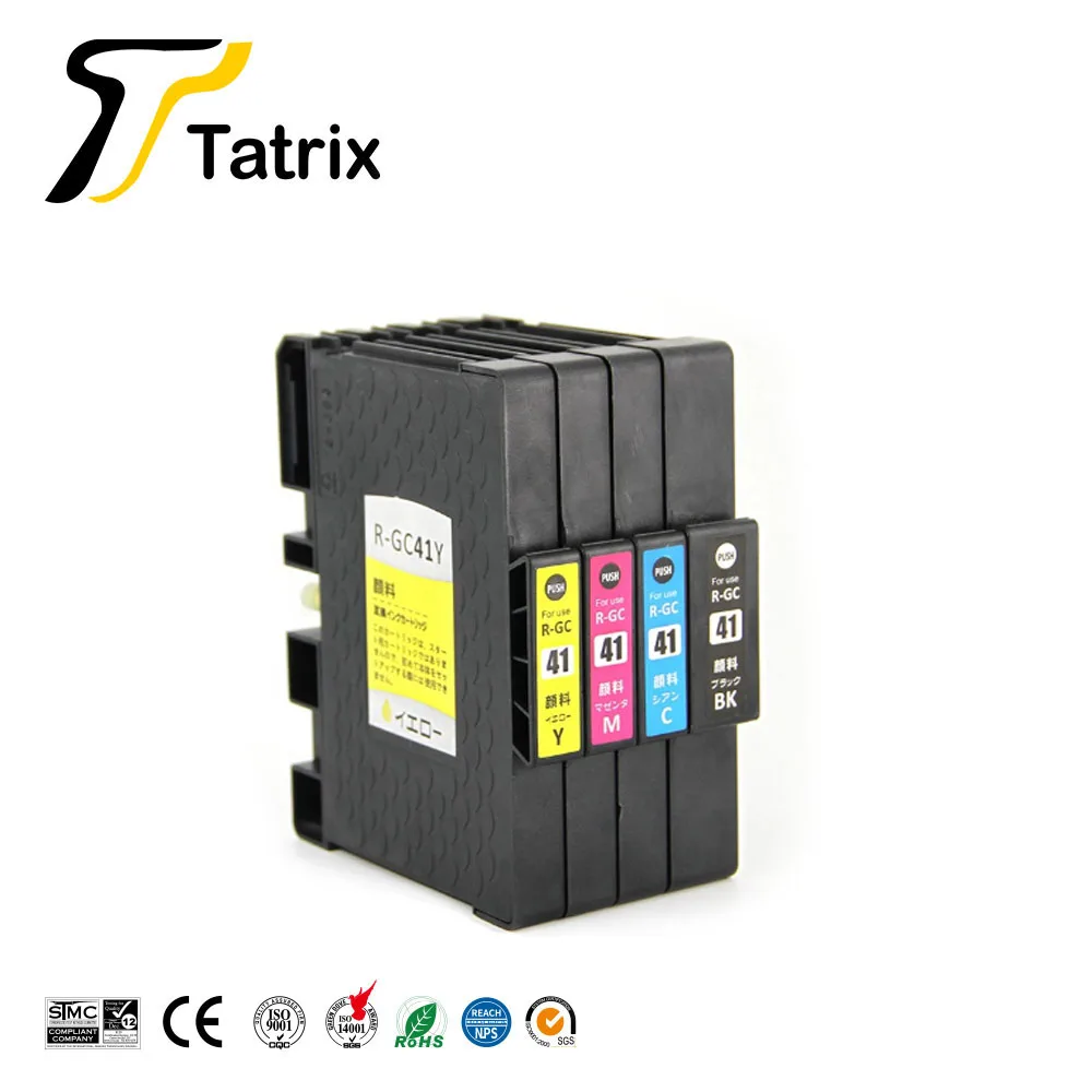 Картридж Tatrix для Ricoh GC41 совместимый с G 3110DNw/3110 SFNw/3100SNw/2100N/3110DN/7100DN пигментными