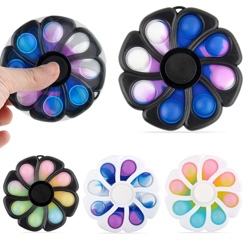 

2021 Fidget Simple Dimple Toy Stress Relief Squeeze Bubble Spinning Funny Finger Toys For Kids Adults Educational Autism Need