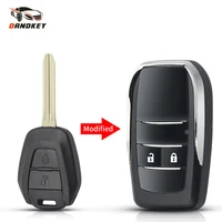 dandkey fob modified 2 buttons for isuzu d max replacement remote key shell smart cover case uncut toy43 blank