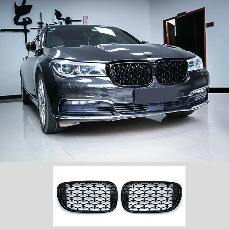 

Черный передний бампер, замена решетки 2 шт. для BMW 7 серии G11 G12 2016 - 2019