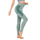 Легинсы спортивные Для женщин Фитнес Высокая Талия животик Управление бесшовные леггинсы однотонные лифт Хип для тренировок и занятий в спортзале, штаны для йоги