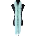 Шаль из перья индейки Марабу мягкой индейки, 22 грамма, белая, пушистая, 2 ярда