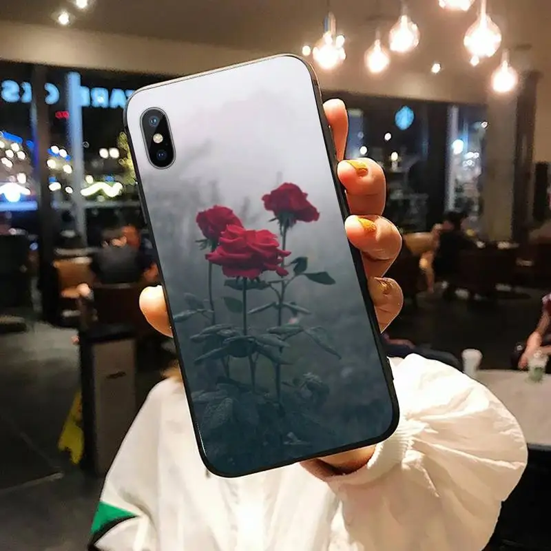 

Red Roses Flower aesthetic Phone Case for iPhone 11 12 pro XS MAX 8 7 6 6S Plus X 5S SE 2020 XR