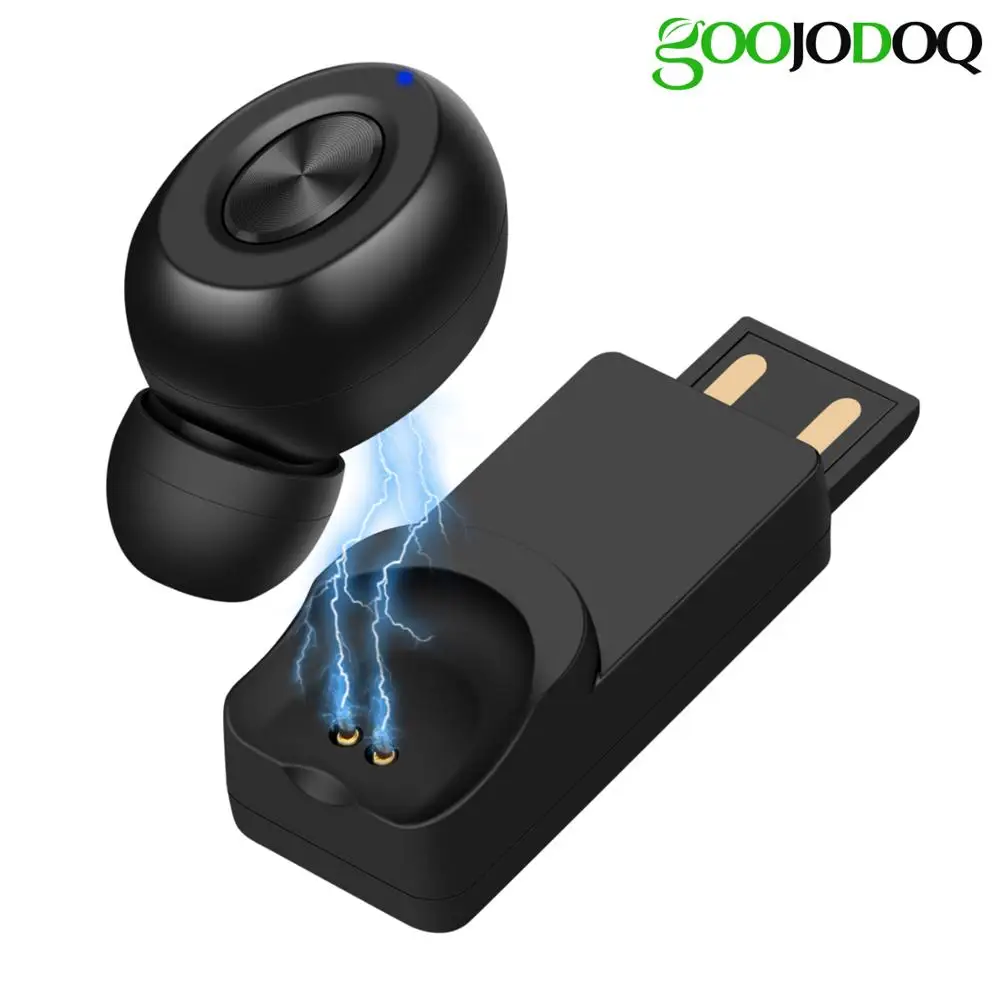 Гарнитура GOOJIDOQ 5 0 с USB зарядкой мини беспроводные Bluetooth наушники Спортивные