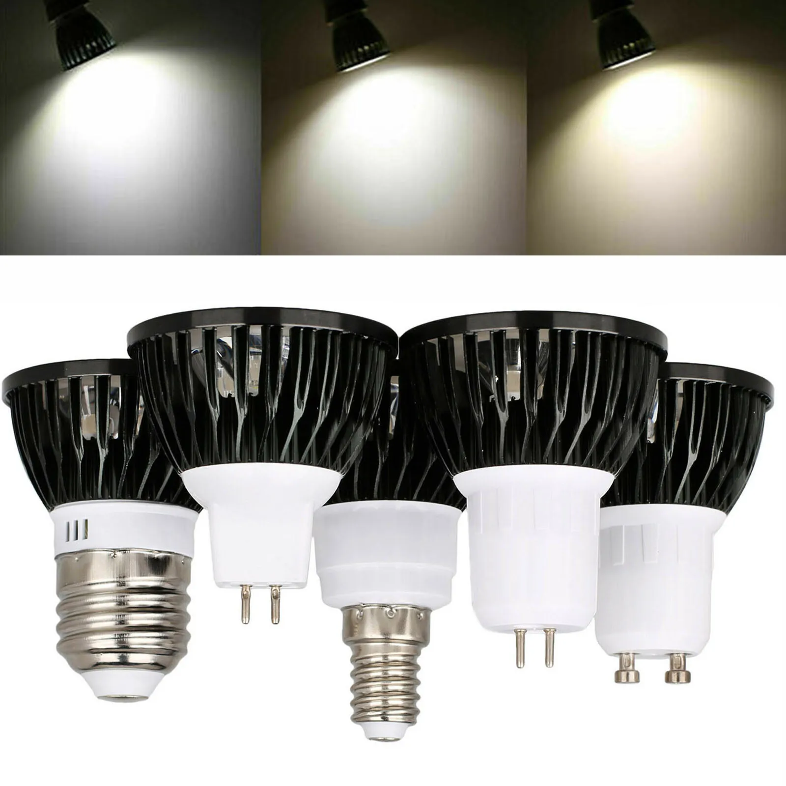 

GU10 MR16 GU5.3 LED Spotlight 85-265V 12V Cold Warm Neutral White Lamps 45 Degree 12W 15W High Power Replace Halogen Lighting