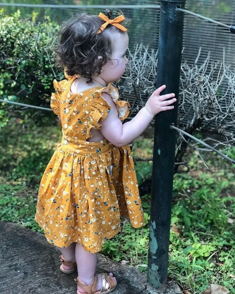 

Cute Toddler Kids Baby Sister Clothes Sleeveless Floral Romper Bodysuit Party Dress Summer Family Matching Outfits