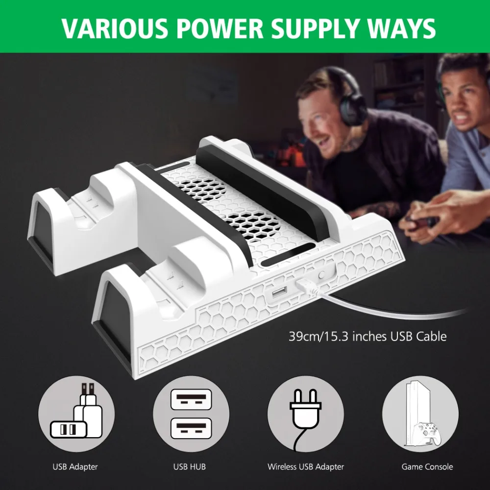 Вертикальная подставка для консоли Xbox ONE/S/X охлаждающий вентилятор зарядное