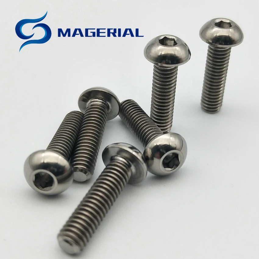 Ti Bolt M4 6 8 1015 20 титановые болты Золотая ферменная головка шестигранник Аллен головкой зонта винт для верховой езды конверсионный винт 6 шт