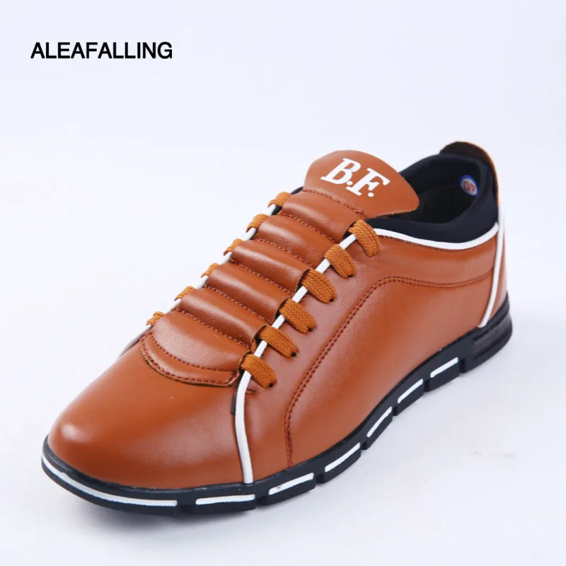 Aleafalling Big Size 38-48 Men Casual Shoes Fashion Sneakers PU Leather Shoes For Men Summer Men's Flat Shoes CA22