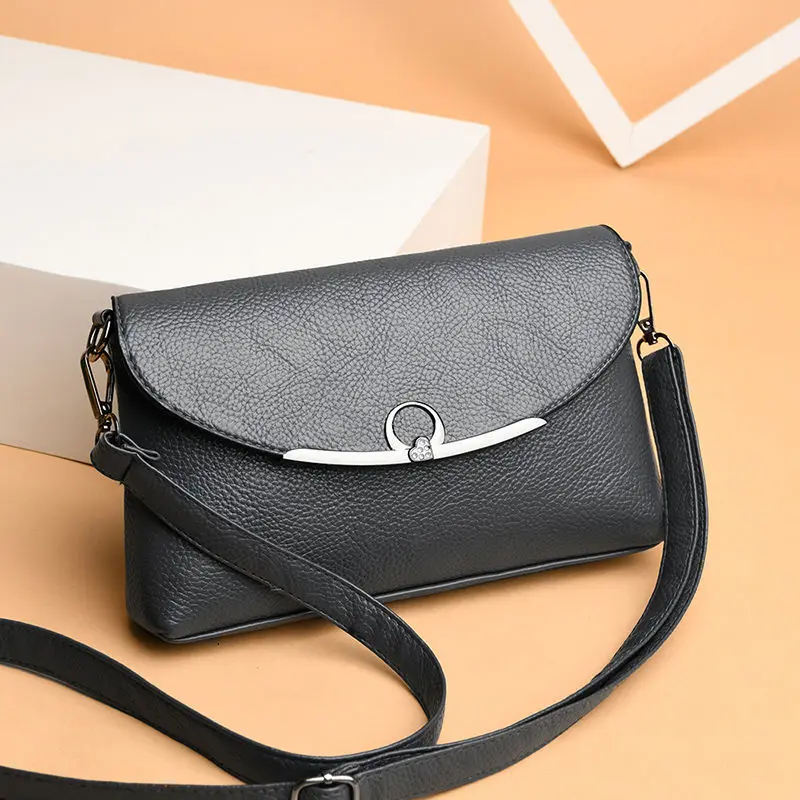 

New Women Bags Shoulder Messenger Mobile Phone Small Square Bag Female Handbag Leather Texture Multi-layer Large Capacity bolsos