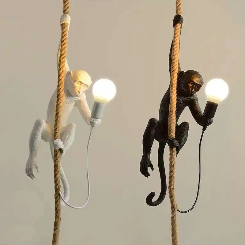 

Retro monkey hemp rope Chandelier
