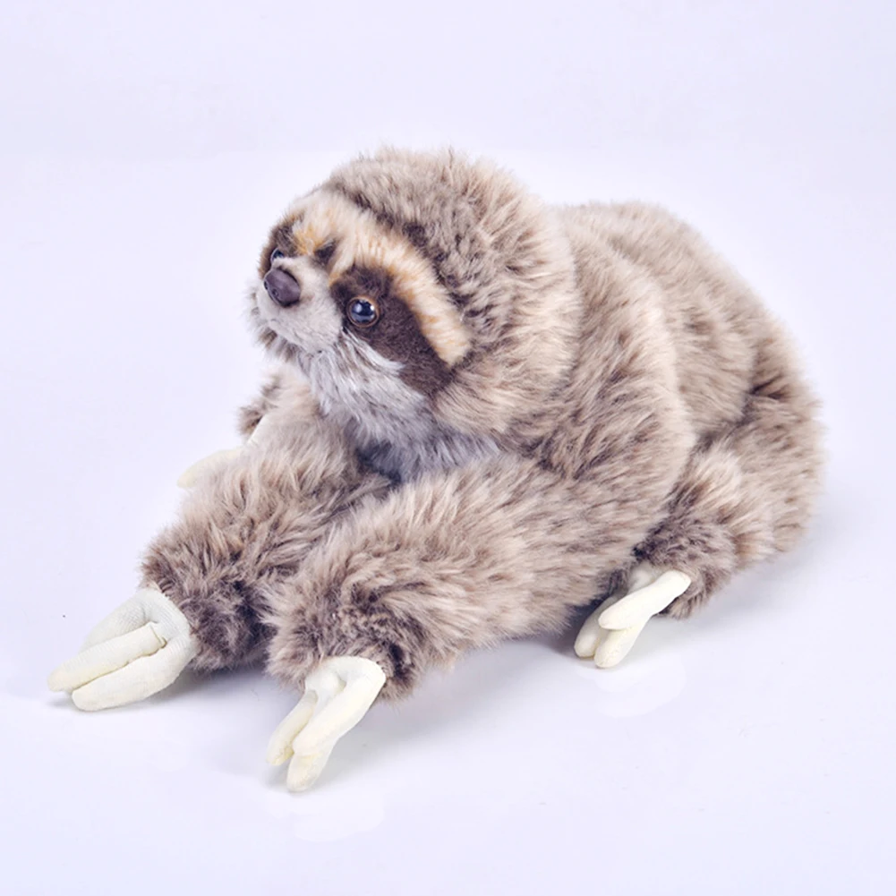 

Lifelike Soft Cuddly TEDDY Cute Children Gifts Doll Animals Birthday Critters Plush Sloth Three Toed Stuffed Toy Lying