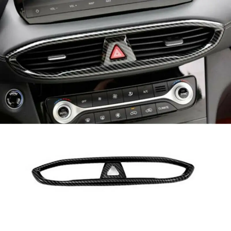 

Carbon Fiber Center Air Outlet Vent Cover Trim For Hyundai Santa Fe 2019-2021 car accessories