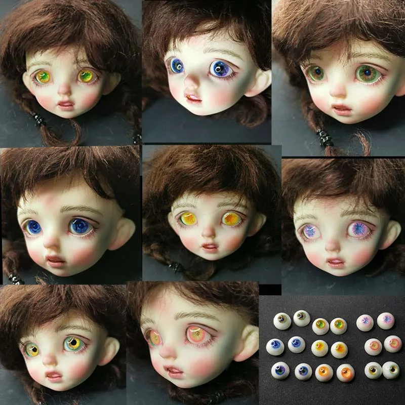 Bjd eyes 12 мм глаза из смолы bjd кукольные глаза 8 видов bjd eyes 1/6 куклы napi carol aod dod msd куклы аксессуары ручной работы diy игрушка