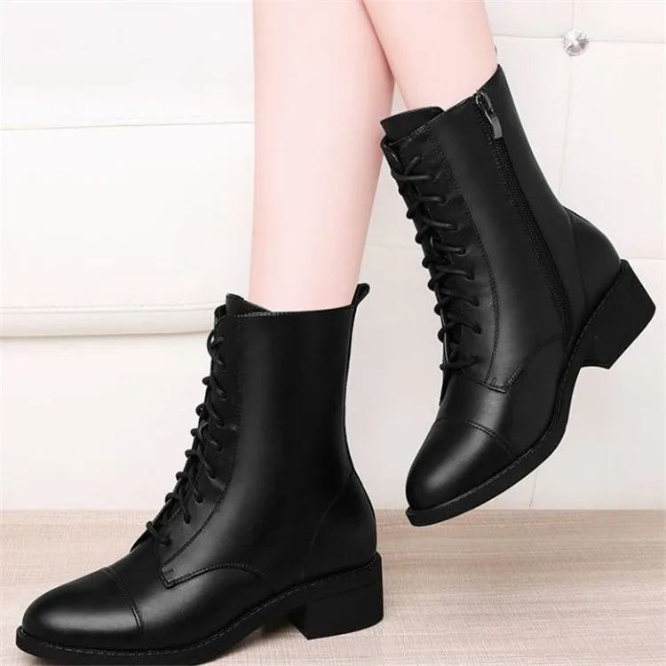 

Мотоциклетные ботинки, женские винтажные боевые осенние ботинки, женские ботинки в стиле армии, панк, готика, женские байкерские короткие б...