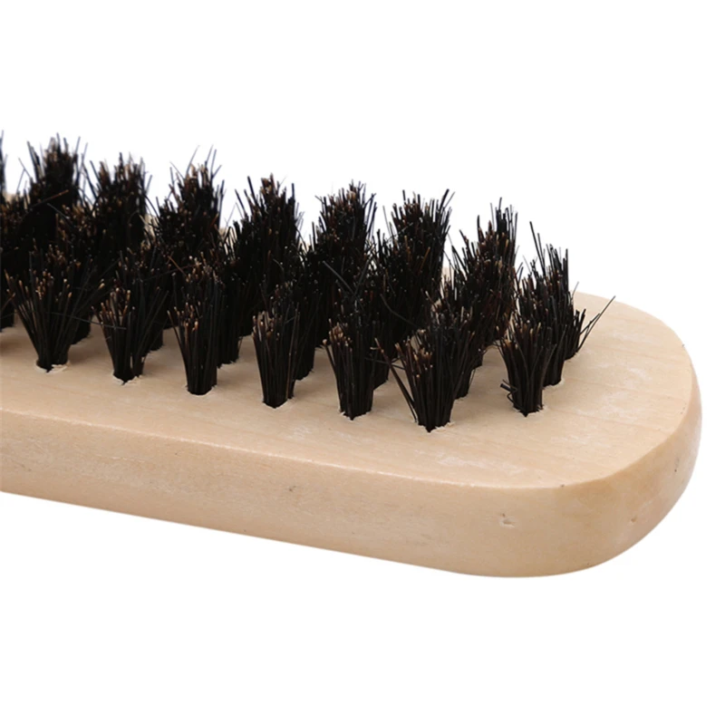 

Professional Double Brushes Hairdressing Comb V Type Straight Hair Brush Wooden Handle Anti-static Hair Styling Tools