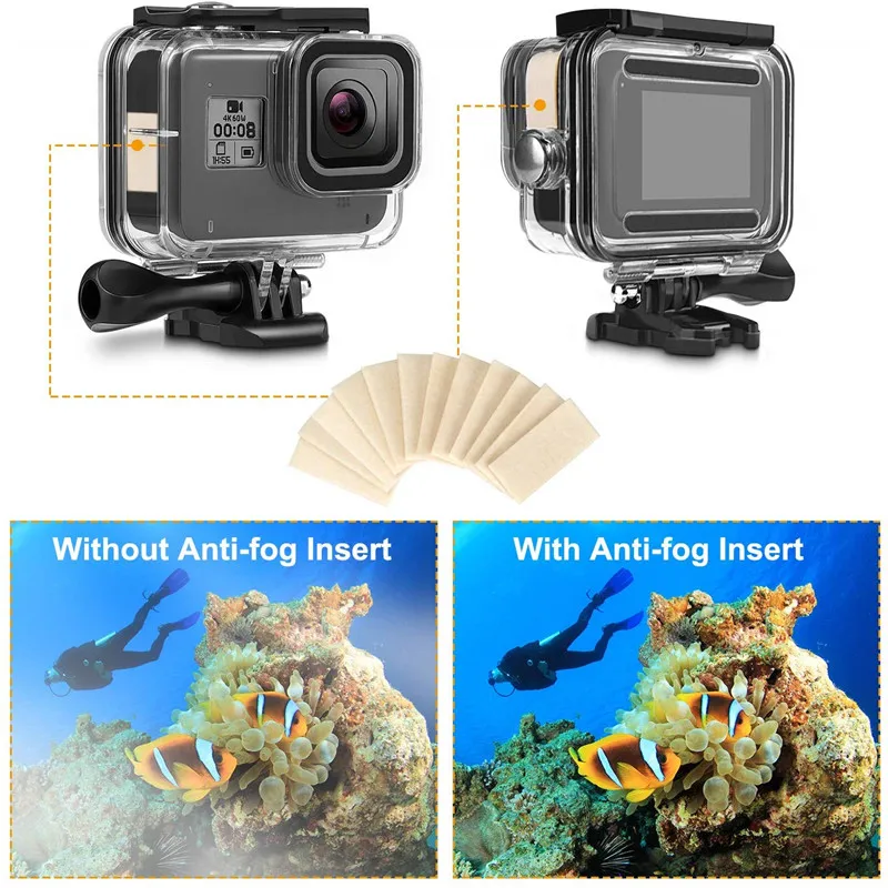 Комплект аксессуаров для Gopro Hero 8 Black водонепроницаемый корпус защитный экран из