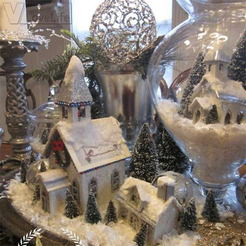 4 шт. Маленькая рождественская мини елка четырех размеров декоративная Ttree для