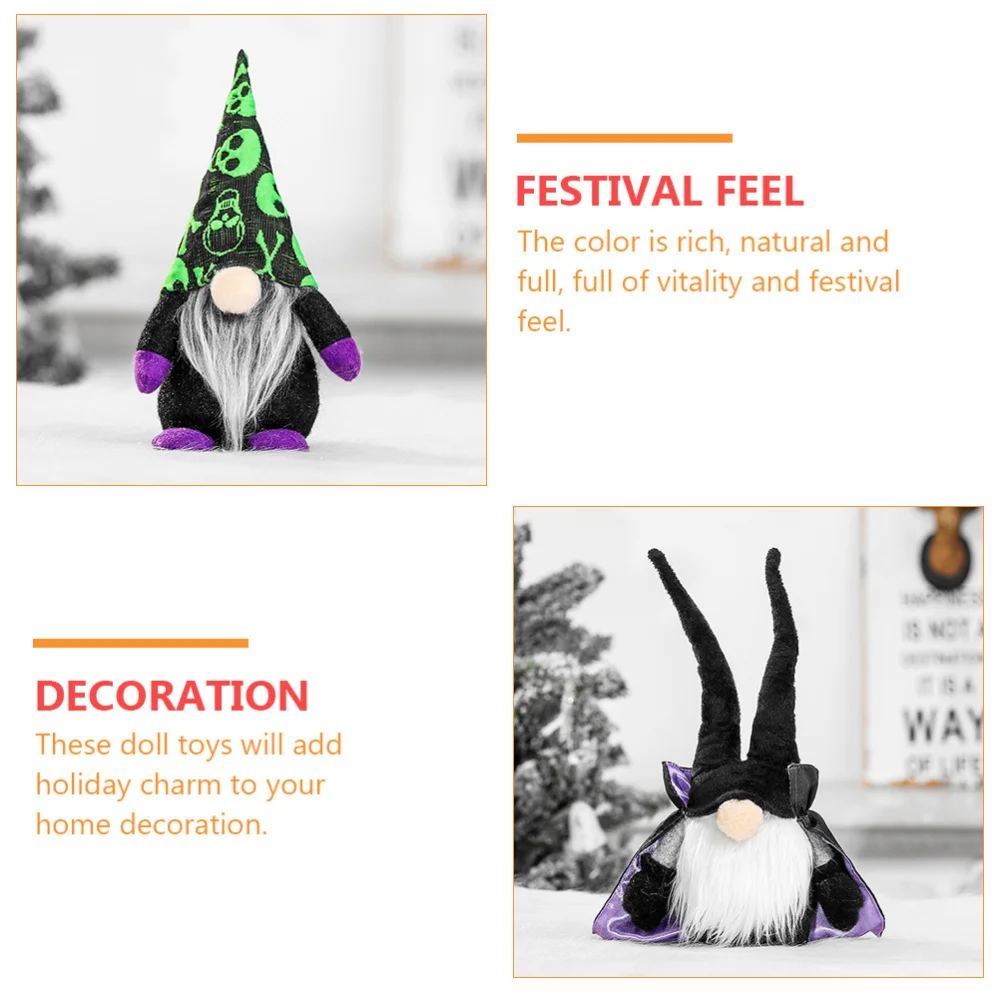 

2 Pcs Decorative Doll Toys Creative Playthings Doll Decors (Black Green)