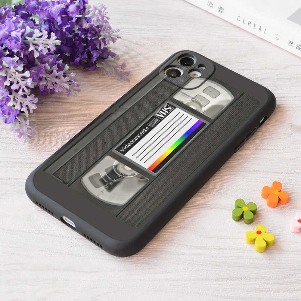 

For iPhone Blank Vhs Print Soft Matt Apple Case