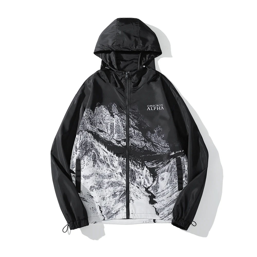 Линдси сидер Для мужчин в стиле хип-хоп куртка уличная Ретро Винтаж снежные горы