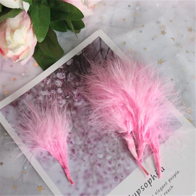 pink 50pcs 4-7 дюймов 10-16 см перья индейки Марабу пышное свадебное платье DIY ювелирные украшения декоративные аксессуары перья 50 шт - Цвет: pink 50pcs