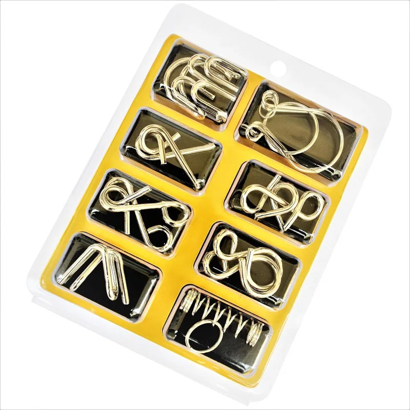 8 шт./компл. 3D металлическая головоломка разум игра для мозга игрушка детей и