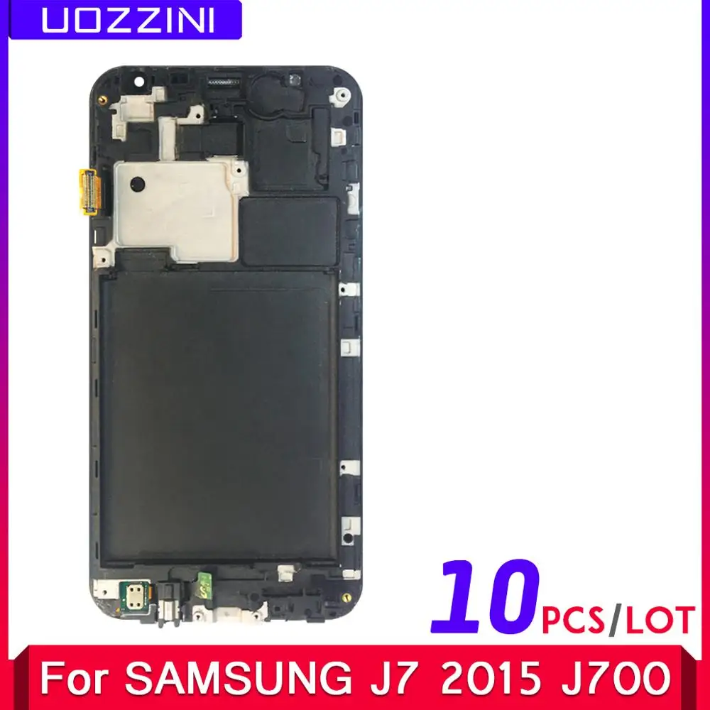 10 шт./партия Новый ЖК дисплей s для samsung Galaxy J7 2015 J700 J700F J700M J700H сенсорный экран Рамка