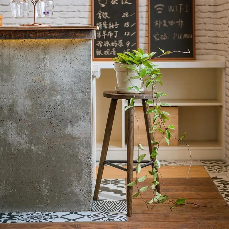 Все барный стул из массива дерева высокий на стойке простой современный детский