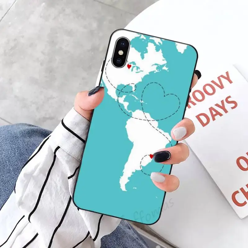 

Airplane cartoon design map Phone Case for iPhone 11 12 pro XS MAX 8 7 6 6S Plus X 5S SE 2020 XR