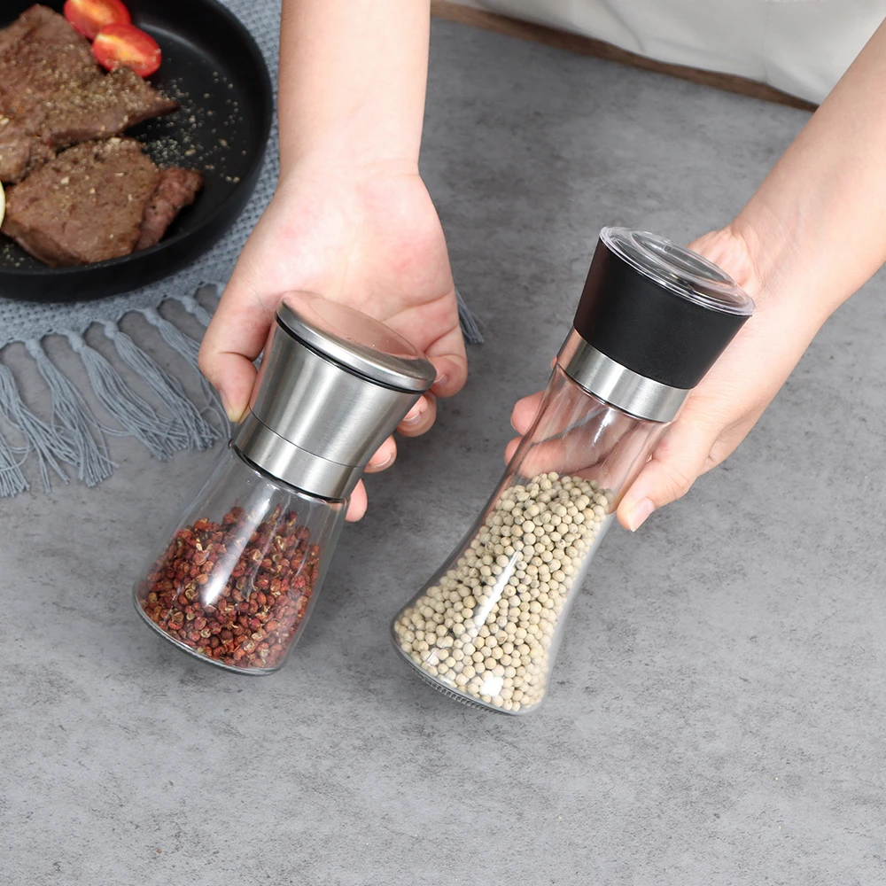 wood pepper grinder and salt spices tool manual acrylic grind gadgets kitchen mill adjustable grinders ceramic design shaker free global shipping
