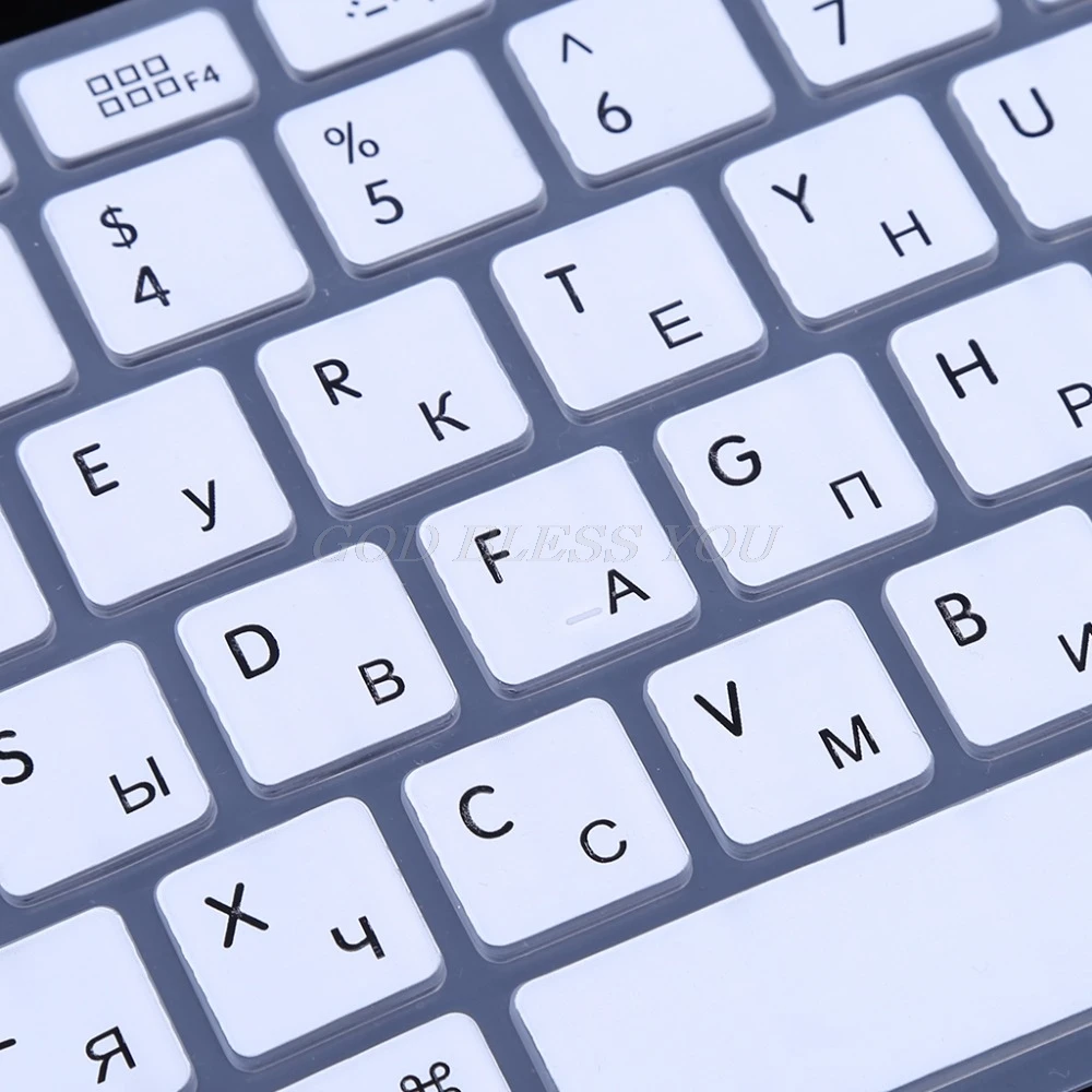 Версия для США русская Клавиатура силиконовый чехол Apple Macbook Air Pro 13 15 Прямая