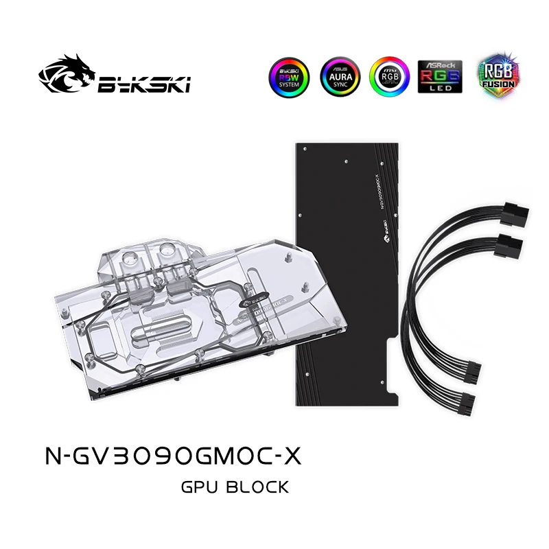 

Bykski GPU Water Block Per GIGABYTE Geforce RTX 3080 GAMING OC 3X 10G 3090 24G, Full coverage water cooler,N-GV3090GMOC-X