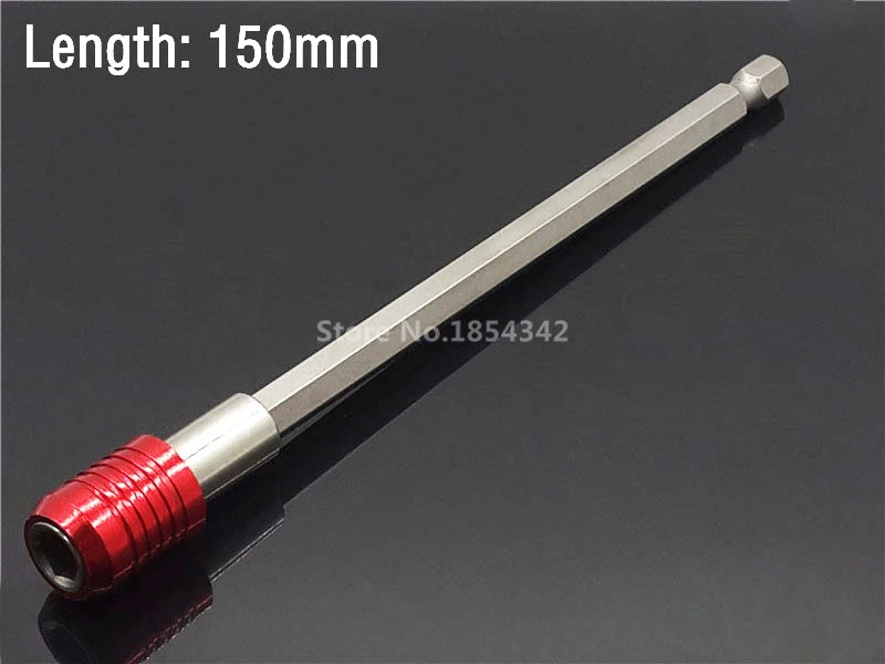 Red 150mm 1 шт. 12 Размер удлинитель 1/4 шестигранный винтовой патрон-адаптер Магнитная отвертка ударный шуруповерт сверло инструмент быстросъемные инструменты - Цвет: Red 150mm