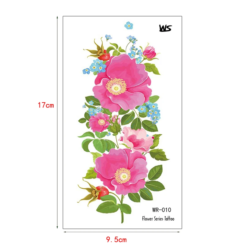 Тату-наклейка с цветами на руку спину ногу | Красота и здоровье