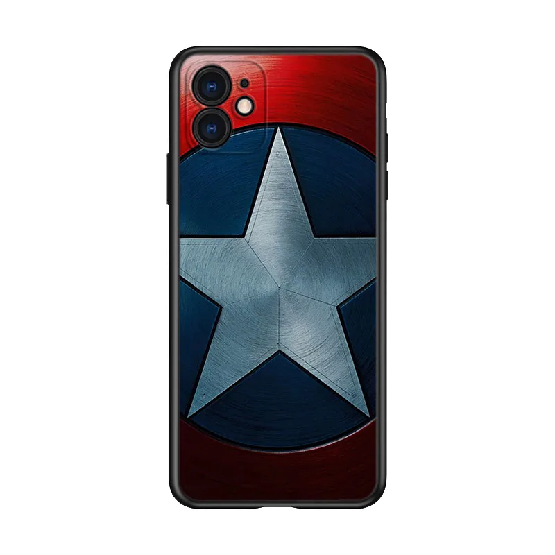 Avenger Marvel Superhero Silicone Black Cover For Apple IPhone 12 Mini 11 Pro XS MAX XR X 8 7 6S 6 Plus 5S SE Phone Case | Мобильные