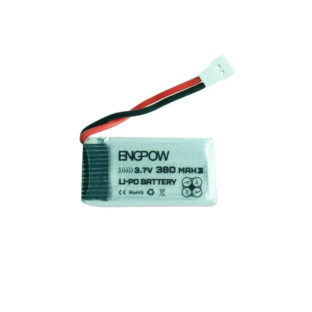 Литий полимерный аккумулятор 3 7 в 380 мАч для Hubsan X4 (h107c H107d H107l) Syma X11 X11c запасные