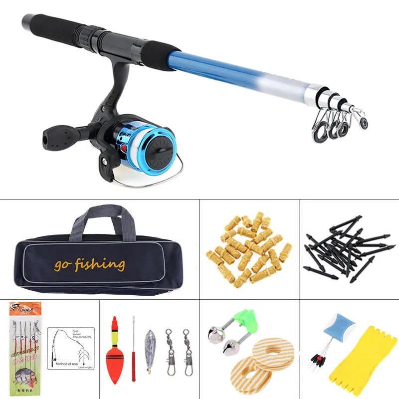1 8 м рыболовная удочка Fly Line комбо полная Наборы Катушка для спиннинга полюс набор