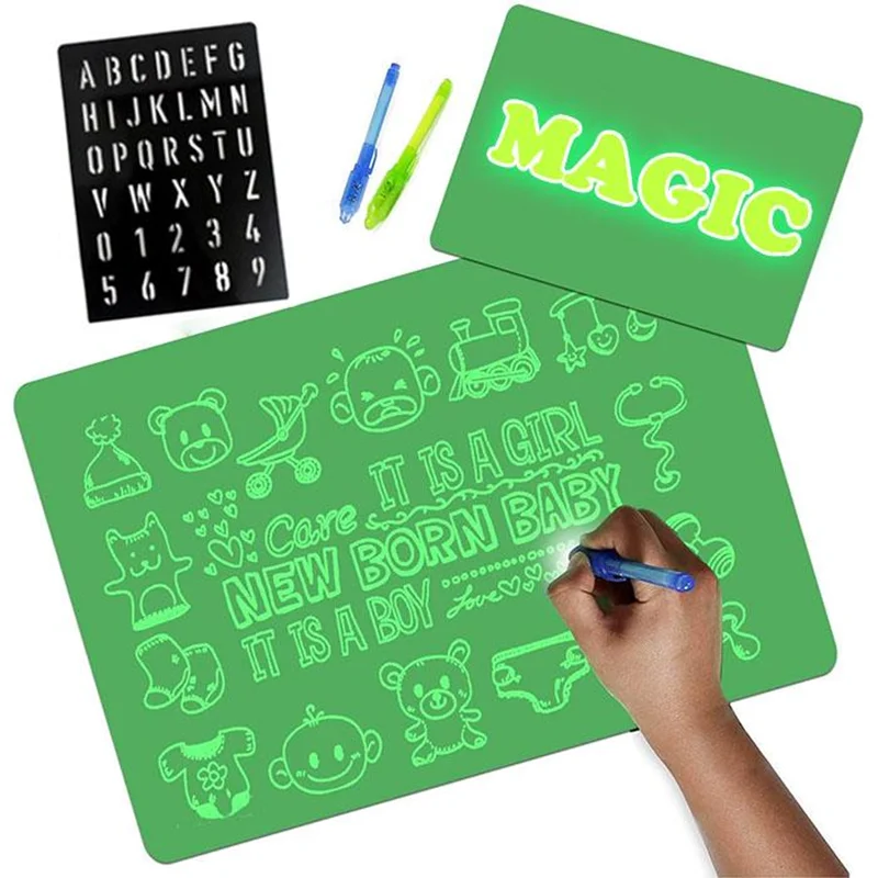 

3D Magic Drawing Pad Led Light A4/A5 Graffiti Drawing Board Light-Up Wonder Drawing Pad Pen Fun Toy For Kids Gift Magic Drawing