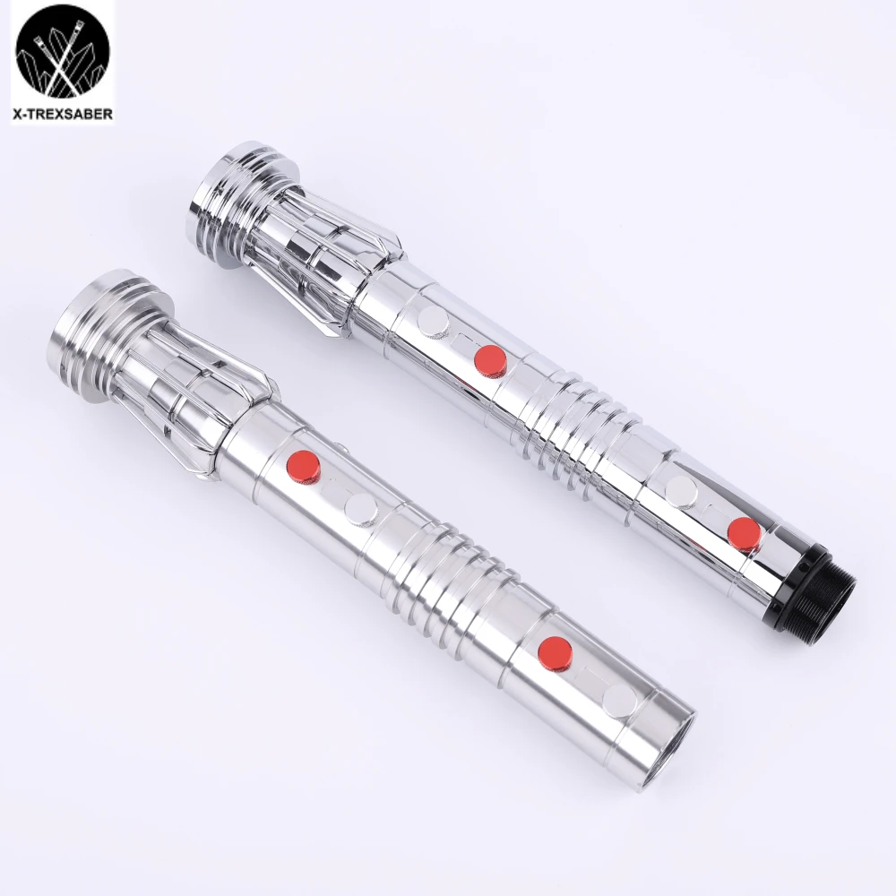 Darth Maul-Sable de luz doble con mango de 2 piezas y empu&ntilde;adura de hoja, espada de Metal pesada de 1 pulgada, juguetes para ni&ntilde;os, espada oscilante suave, X-TREX-3