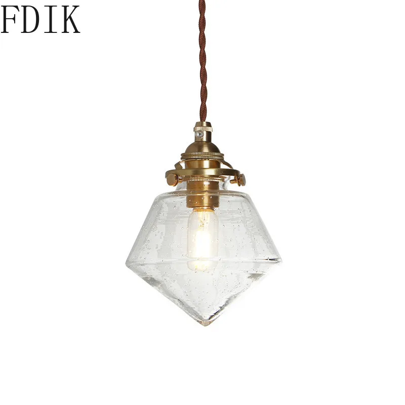 Современные прозрачные стеклянные подвесные светильники Led E14 лампа Подвесная