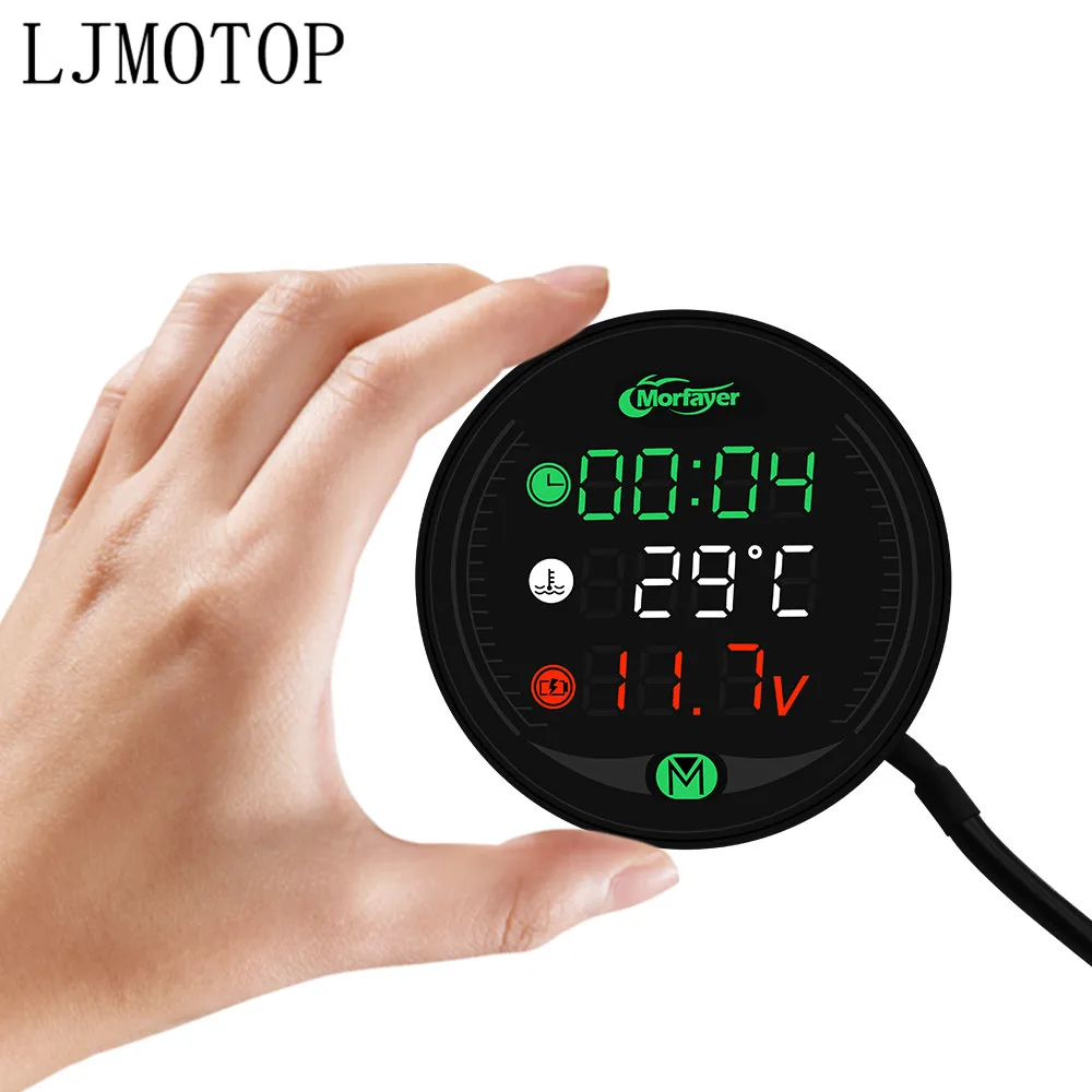 4 в 1 мотоциклетный одометр время/Температура воды/Напряжение/USB Дисплей стол для