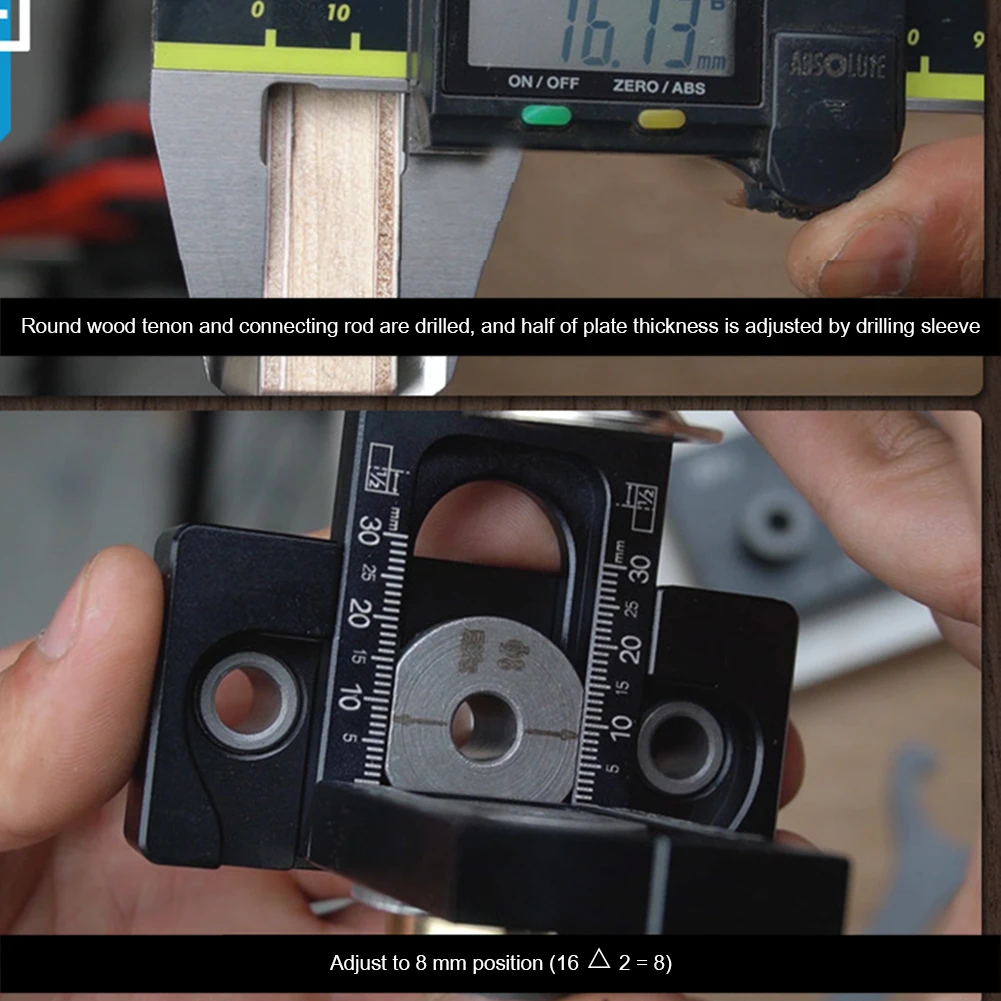 

3 in 1 Adjustable Doweling Jig Woodworking Pocket Hole Jig With 8/15mm Drill Bit For Drilling Guide Locator Puncher Tools
