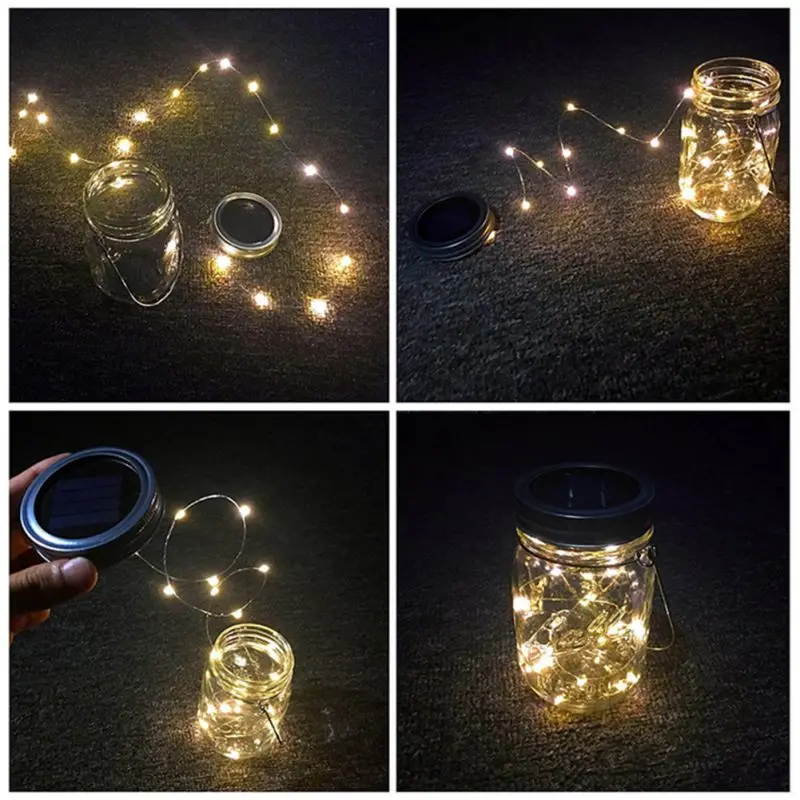 10 светодиодов Ночник светильник s Mason Jar крышка лампа Декор для спальни детский