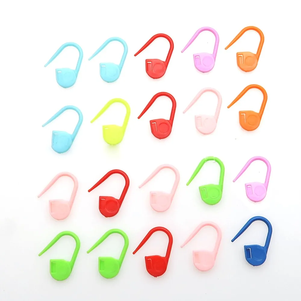 100 шт/лот счетная Пряжка булавки смешанные цвета анти рельефные пластиковые