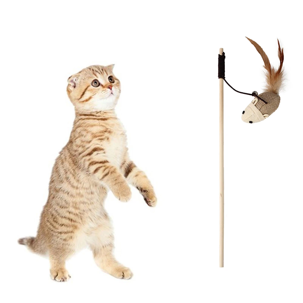 Новинка забавный кот прорезыватель длина питомца Интерактивная игрушка палочка